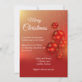 Elegant rood kerstfeest kaart (Voorkant)