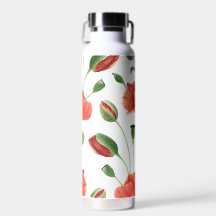 Elegant Rood Klaproos Wilde Bloem Patroon 