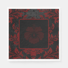 Elegant rood kleasje, aangepast kerstpapier servet