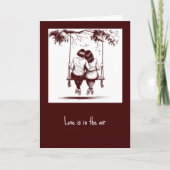 Elegant rood lesbisch stel houdt van Valentijnsdag Kaart (Voorkant)