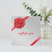 Elegant rood lint met Radeaubont met Kaart van Rad (Staand voorkant)