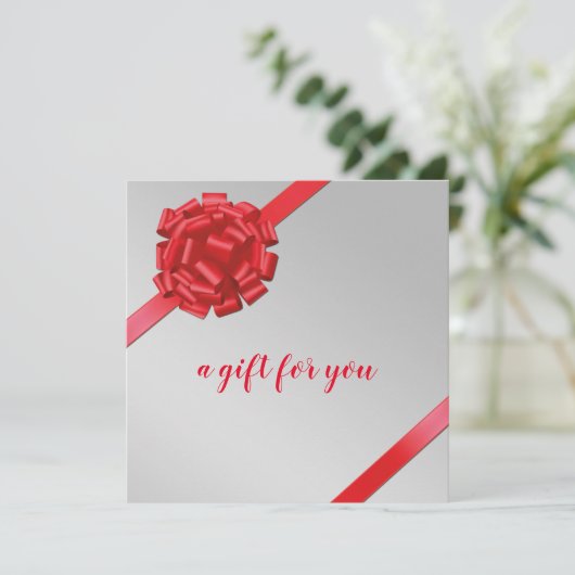 Elegant rood lint met Radeaubont met Kaart van Rad (Staand voorkant)