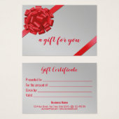 Elegant rood lint met Radeaubont met Kaart van Rad (Voorkant /achterkant)