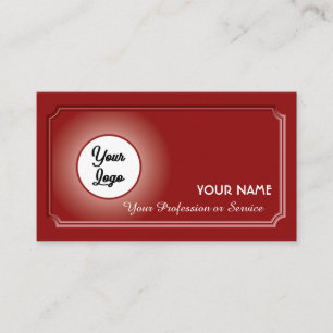 Elegant rood logo ornament rood lijst Visitekaartj Visitekaartje