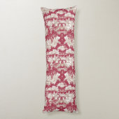 Elegant  rood meer toile de jouy lichaamskussen (Achterkant (Verticaal))