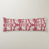 Elegant  rood meer toile de jouy lichaamskussen (Voorkant)