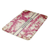 Elegant rood meer toile de jouy monogram badmat (Gekanteld)