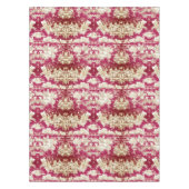 Elegant rood meer toile de jouy monogram tafelkleed (Voorkant)