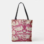 Elegant rood meer toile de jouy monogram tote bag (Achterkant)