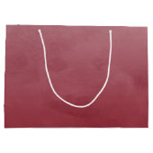 Elegant rood met eenvoudig goudmonogram large cadeautasje (Achterkant)