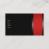 Elegant rood metaal zwart brons visitekaartje (Achterkant)