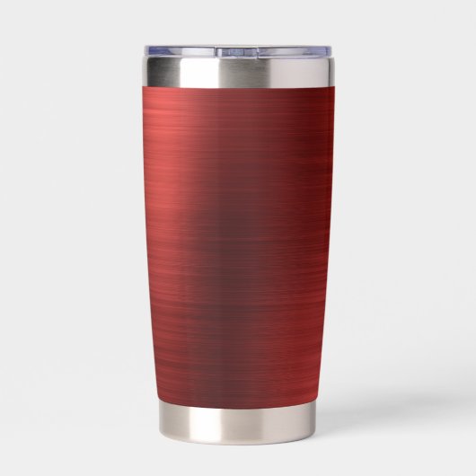 Elegant rood monogram geïsoleerde drinkbeker (Achterkant)