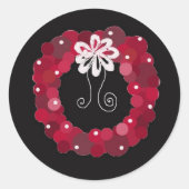 Elegant rood ontwerp ronde sticker (Voorkant)