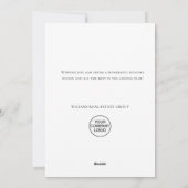 Elegant rood Ornament Vrolijk kerstfeest Corporate Feestdagenkaart (Achterkant)