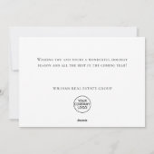 Elegant rood Ornament vrolijk kerstmis corporate Feestdagenkaart (Achterkant)