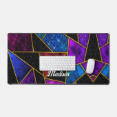 Elegant rood paarse girly geometrisch bureaumat (Keyboard & Muis)