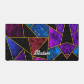 Elegant rood paarse girly geometrisch bureaumat (Voorkant)