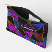 Elegant rood paarse girly geometrisch etui (Open)