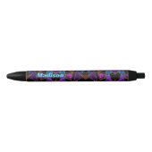 Elegant rood paarse girly geometrisch zwarte inkt pen (Voorkant)