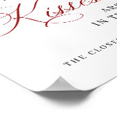 Elegant rood Poinsettia Kerst Vrijgezellenfeest Poster (Hoek)