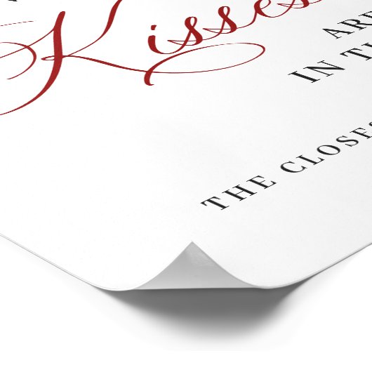 Elegant rood Poinsettia Kerst Vrijgezellenfeest Poster (Hoek)