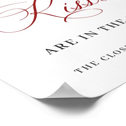 Elegant rood Poinsettia Kerst Vrijgezellenfeest Poster (Hoek)