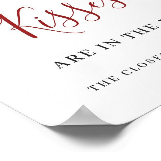 Elegant rood Poinsettia Kerst Vrijgezellenfeest Poster (Hoek)