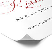 Elegant rood Poinsettia Kerst Vrijgezellenfeest Poster (Hoek)