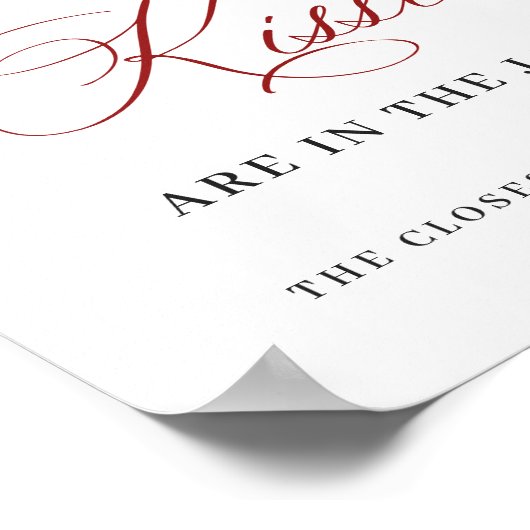 Elegant rood Poinsettia Kerst Vrijgezellenfeest Poster (Hoek)