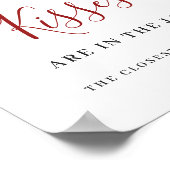 Elegant rood Poinsettia Kerst Vrijgezellenfeest Poster (Hoek)