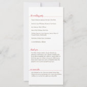 Elegant rood programma, Caroline Wedding Collectie (Achterkant)