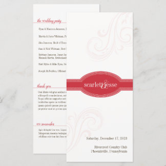 Elegant rood programma, Caroline Wedding Collectie