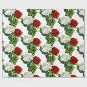 Elegant  Rood Rood Blanzend Berichten Cadeaupapier (Vlak)