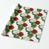 Elegant  Rood Rood Blanzend Berichten Cadeaupapier (Uitgerold)