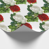 Elegant Rood Rood Blanzend Berichten Cadeaupapier (Hoek)