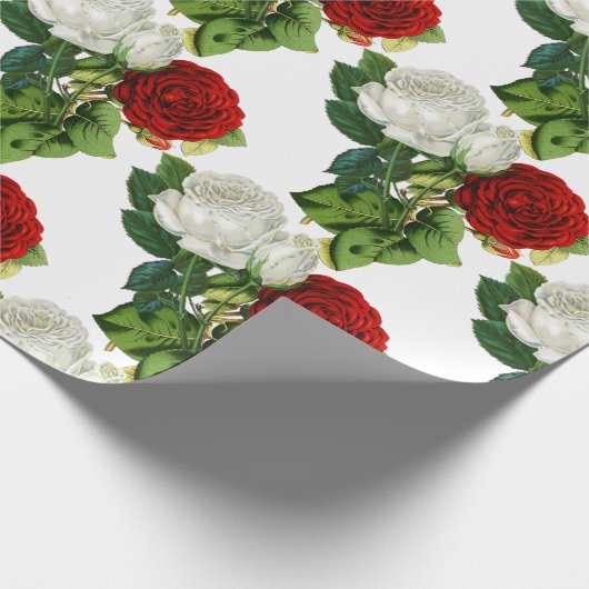 Elegant  Rood Rood Blanzend Berichten Cadeaupapier (Hoek)