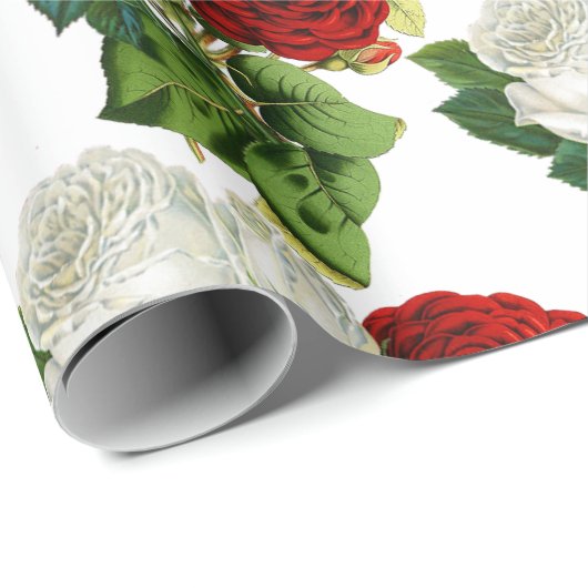 Elegant  Rood Rood Blanzend Berichten Cadeaupapier (Rol Hoek)