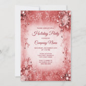 Elegant rood roze feestdag uitnodiging (Voorkant)