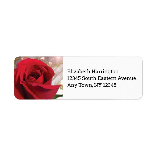 Elegant rood roze label (Voorkant)