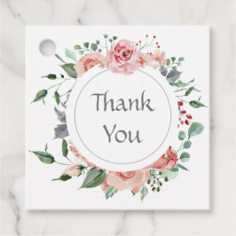 Elegant rood roze roos bruiloft dank u bedankjes labels