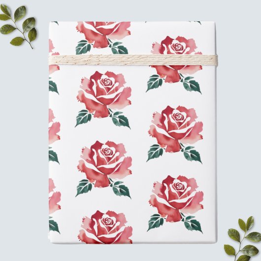 Elegant rood rozenwrapppapier cadeaupapier