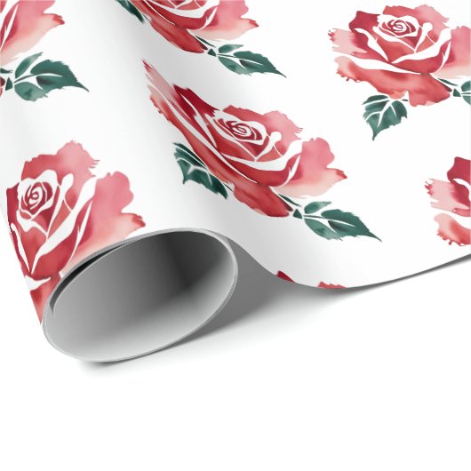 Elegant rood rozenwrapppapier cadeaupapier (Rol Hoek)