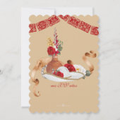 Elegant rood rustiek wild Roos Charro Quinceanera Kaart (Achterkant)