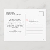 Elegant rood script vrolijke kerst foto collage feestdagenkaart (Achterkant)