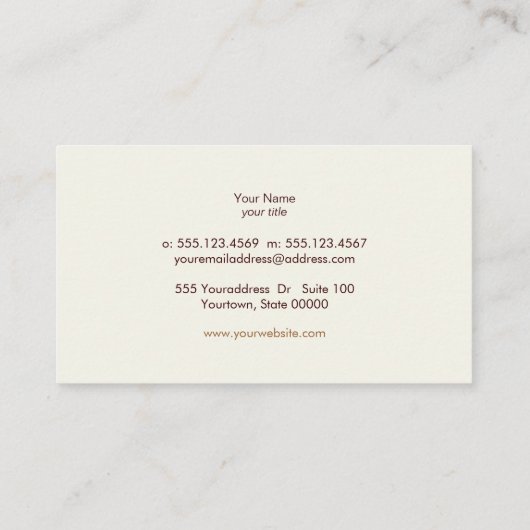 Elegant rood suède eenvoudig visitekaartje (Achterkant)