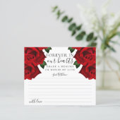 Elegant rood Turks Roos Deel een Memory Kaart (Staand voorkant)