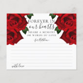 Elegant rood Turks Roos Deel een Memory Kaart (Voorkant)