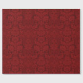 Elegant  Rood Victoriaans Damask Cadeaupapier (Vlak)