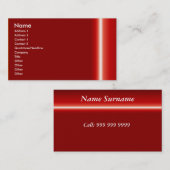 Elegant rood visitekaartje (Voorkant / Achterkant)