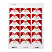 Elegant rood Vrijgezellenfeest Etiket (Full Sheet)